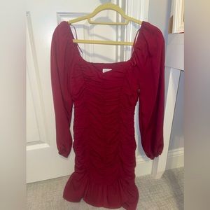 Red/ Maroon long sleeve dress